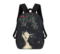 sinyumoney Mochila Escolar Infantil Christmas Dog Mochila Escolar Infantil De Moda Informal Mochilas De Viaje Con Estampado 3D Divertidas Y Geniales Bolsas Para Libros 17inch