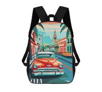 sinyumoney Mochila Escolar Infantil Classic Cuba Mochila Escolar Infantil De Moda Informal Mochilas De Viaje Con Estampado 3D Divertidas Y Geniales Bolsas Para Libros 17inch