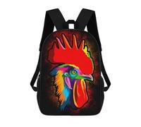 sinyumoney Mochila Escolar Infantil Cock Head Smoky Mochila Escolar Infantil De Moda Informal Mochilas De Viaje Con Estampado 3D Divertidas Y Geniales Bolsas Para Libros 17inch