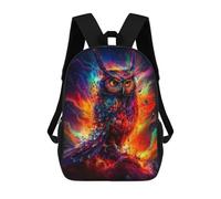sinyumoney Mochila Escolar Infantil Colorful Cosmic Owl -6 Mochila Escolar Infantil De Moda Informal Mochilas De Viaje Con Estampado 3D Divertidas Y Geniales Bolsas Para Libros 17inch