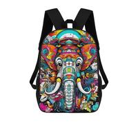 sinyumoney Mochila Escolar Infantil Colorful Elephant Artwork Mochila Infantil Estampada Mochila De Viaje Para Niños Y Niñas Mochila Escolar 17inch