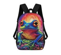 sinyumoney Mochila Escolar Infantil Colorful Fantasy Frog Mochila Infantil Estampada Mochila De Viaje Para Niños Y Niñas Mochila Escolar 17inch