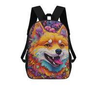 sinyumoney Mochila Escolar Infantil Colorful Fox Portrait -9 Mochila Infantil Estampada Mochila De Viaje Para Niños Y Niñas Mochila Escolar 17inch
