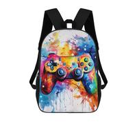 sinyumoney Mochila Escolar Infantil Colorful Gaming Controller Art Print -2 Mochila Infantil Estampada Mochila De Viaje Para Niños Y Niñas Mochila Escolar 17inch