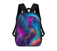 sinyumoney Mochila Escolar Infantil Colorful Mythical Creature Mochila Infantil Estampada Mochila De Viaje Para Niños Y Niñas Mochila Escolar 17inch