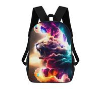 sinyumoney Mochila Escolar Infantil Colorful Tiger in Clouds Mochila Escolar Infantil De Moda Informal Mochilas De Viaje Con Estampado 3D Divertidas Y Geniales Bolsas Para Libros 17inch