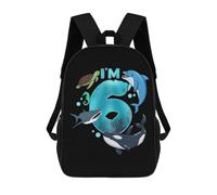 sinyumoney Mochila Escolar Infantil Con Estampado 3D, Bolsos De Viaje Bonitos 6th Birthday Sea Animals Mochilas Informales Para Exteriores Para Niñas Y Mujeres 17inch