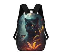 sinyumoney Mochila Escolar Infantil Con Estampado 3D, Bolsos De Viaje Bonitos A Fiery Black Panther Mochilas Informales Para Exteriores Para Niñas Y Mujeres 17inch