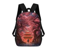 sinyumoney Mochila Escolar Infantil Con Estampado 3D, Bolsos De Viaje Bonitos A Walk Among Cherry Trees Mochilas Informales Para Exteriores Para Niñas Y Mujeres 17inch