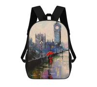 sinyumoney Mochila Escolar Infantil Con Estampado 3D, Bolsos De Viaje Bonitos A Walk Around London Mochilas Informales Para Exteriores Para Niñas Y Mujeres 17inch
