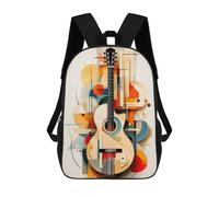 sinyumoney Mochila Escolar Infantil Con Estampado 3D, Bolsos De Viaje Bonitos Abstract Guitar Mochilas Informales Para Exteriores Para Niñas Y Mujeres 17inch