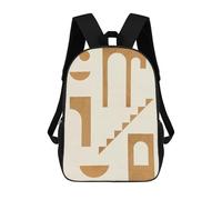 sinyumoney Mochila Escolar Infantil Con Estampado 3D, Bolsos De Viaje Bonitos Art of Shapes 13 Mochilas Informales Para Exteriores Para Niñas Y Mujeres 17inch