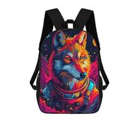 sinyumoney Mochila Escolar Infantil Con Estampado 3D, Bolsos De Viaje Bonitos Astronaut Wolf Space Mochilas Informales Para Exteriores Para Niñas Y Mujeres 17inch