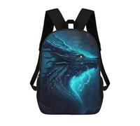 sinyumoney Mochila Escolar Infantil Con Estampado 3D, Bolsos De Viaje Bonitos Blue Dragon's Thunder Mochilas Informales Para Exteriores Para Niñas Y Mujeres 17inch