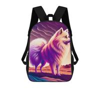 sinyumoney Mochila Escolar Infantil Con Estampado 3D, Bolsos De Viaje Bonitos Colorful Arctic Wolf Illustration Mochilas Informales Para Exteriores Para Niñas Y Mujeres 17inch