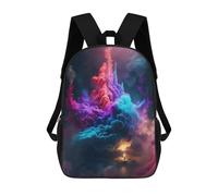 sinyumoney Mochila Escolar Infantil Con Estampado 3D, Bolsos De Viaje Bonitos Colorful Clouds in Space Mochilas Informales Para Exteriores Para Niñas Y Mujeres 17inch
