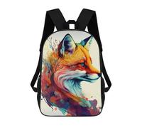 sinyumoney Mochila Escolar Infantil Con Estampado 3D, Bolsos De Viaje Bonitos Colorful Fox Illustration Mochilas Informales Para Exteriores Para Niñas Y Mujeres 17inch