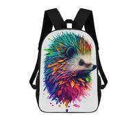 sinyumoney Mochila Escolar Infantil Con Estampado 3D, Bolsos De Viaje Bonitos Colorful Hedgehog Animals Mochilas Informales Para Exteriores Para Niñas Y Mujeres 17inch
