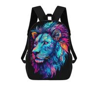 sinyumoney Mochila Escolar Infantil Con Estampado 3D, Bolsos De Viaje Bonitos Colorful Lion Portrait -28 Mochilas Informales Para Exteriores Para Niñas Y Mujeres 17inch