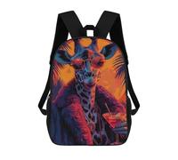 sinyumoney Mochila Escolar Infantil Con Estampado 3D, Bolsos De Viaje Bonitos Cool Giraffe in Sunglasses Mochilas Informales Para Exteriores Para Niñas Y Mujeres 17inch