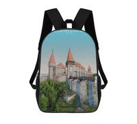 sinyumoney Mochila Escolar Infantil Con Estampado 3D, Bolsos De Viaje Bonitos Corvin Castle in Romania Mochilas Informales Para Exteriores Para Niñas Y Mujeres 17inch