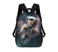 sinyumoney Mochila Escolar Infantil Con Estampado 3D, Bolsos De Viaje Bonitos Cosmic Cat Adventurer Mochilas Informales Para Exteriores Para Niñas Y Mujeres 17inch