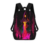 sinyumoney Mochila Escolar Infantil Con Estampado 3D, Bolsos De Viaje Bonitos Cosmic Launch Mochilas Informales Para Exteriores Para Niñas Y Mujeres 17inch