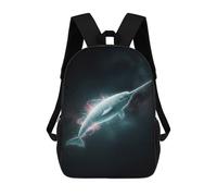 sinyumoney Mochila Escolar Infantil Con Estampado 3D, Bolsos De Viaje Bonitos Cosmic Narwhal in Starry Space Mochilas Informales Para Exteriores Para Niñas Y Mujeres 17inch