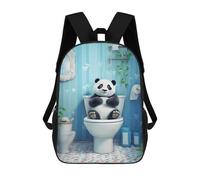 sinyumoney Mochila Escolar Infantil Con Estampado 3D, Bolsos De Viaje Bonitos Cute Panda Toilet Mochilas Informales Para Exteriores Para Niñas Y Mujeres 17inch