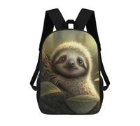 sinyumoney Mochila Escolar Infantil Con Estampado 3D, Bolsos De Viaje Bonitos Cute Sloth Mochilas Informales Para Exteriores Para Niñas Y Mujeres 17inch