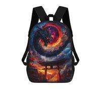 sinyumoney Mochila Escolar Infantil Con Estampado 3D, Bolsos De Viaje Bonitos Dragon And Torii Gate Mochilas Informales Para Exteriores Para Niñas Y Mujeres 17inch