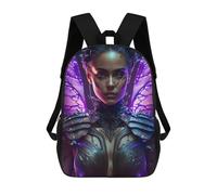 sinyumoney Mochila Escolar Infantil Con Estampado 3D, Bolsos De Viaje Bonitos Enchanted Butterfly Armor Fantasy Art Mochilas Informales Para Exteriores Para Niñas Y Mujeres 17inch
