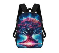 sinyumoney Mochila Escolar Infantil Con Estampado 3D, Bolsos De Viaje Bonitos Enchanted Cosmic Tree -1 Mochilas Informales Para Exteriores Para Niñas Y Mujeres 17inch