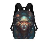 sinyumoney Mochila Escolar Infantil Con Estampado 3D, Bolsos De Viaje Bonitos Enchanted Mystic Portrait -4 Mochilas Informales Para Exteriores Para Niñas Y Mujeres 17inch