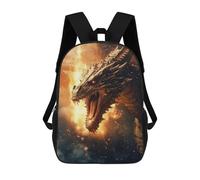 sinyumoney Mochila Escolar Infantil Con Estampado 3D, Bolsos De Viaje Bonitos Fiery Dragon Majesty -3 Mochilas Informales Para Exteriores Para Niñas Y Mujeres 17inch