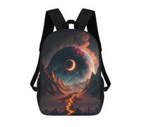 sinyumoney Mochila Escolar Infantil Con Estampado 3D, Bolsos De Viaje Bonitos Fiery Path to The Eclipse Mochilas Informales Para Exteriores Para Niñas Y Mujeres 17inch