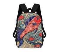 sinyumoney Mochila Escolar Infantil Con Estampado 3D, Bolsos De Viaje Bonitos Fish Japan Mochilas Informales Para Exteriores Para Niñas Y Mujeres 17inch