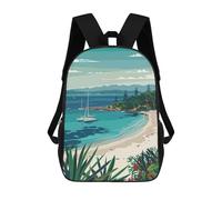 sinyumoney Mochila Escolar Infantil Con Estampado 3D, Bolsos De Viaje Bonitos Fraser Island Beach Mochilas Informales Para Exteriores Para Niñas Y Mujeres 17inch