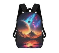 sinyumoney Mochila Escolar Infantil Con Estampado 3D, Bolsos De Viaje Bonitos Galactic Reflections Mochilas Informales Para Exteriores Para Niñas Y Mujeres 17inch