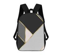 sinyumoney Mochila Escolar Infantil Con Estampado 3D, Bolsos De Viaje Bonitos Geometric Shapes II Mochilas Informales Para Exteriores Para Niñas Y Mujeres 17inch