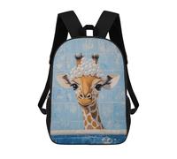 sinyumoney Mochila Escolar Infantil Con Estampado 3D, Bolsos De Viaje Bonitos Giraffe Bath Time Mochilas Informales Para Exteriores Para Niñas Y Mujeres 17inch