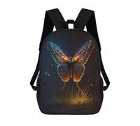 sinyumoney Mochila Escolar Infantil Con Estampado 3D, Bolsos De Viaje Bonitos Glowing Night Butterfly-1 Mochilas Informales Para Exteriores Para Niñas Y Mujeres 17inch