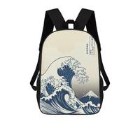 sinyumoney Mochila Escolar Infantil Con Estampado 3D, Bolsos De Viaje Bonitos Great Wave Off Kanagawa Mochilas Informales Para Exteriores Para Niñas Y Mujeres 17inch