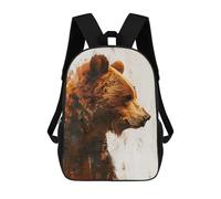 sinyumoney Mochila Escolar Infantil Con Estampado 3D, Bolsos De Viaje Bonitos Grizzly Bear Painting Mochilas Informales Para Exteriores Para Niñas Y Mujeres 17inch