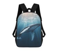 sinyumoney Mochila Escolar Infantil Con Estampado 3D, Bolsos De Viaje Bonitos Humpback Whale Underwater Mochilas Informales Para Exteriores Para Niñas Y Mujeres 17inch