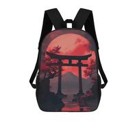 sinyumoney Mochila Escolar Infantil Con Estampado 3D, Bolsos De Viaje Bonitos Japanese Gate Under Red Mo Mochilas Informales Para Exteriores Para Niñas Y Mujeres 17inch