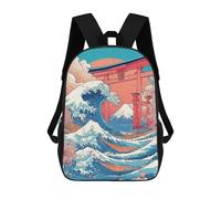 sinyumoney Mochila Escolar Infantil Con Estampado 3D, Bolsos De Viaje Bonitos Japanese Style 8 Mochilas Informales Para Exteriores Para Niñas Y Mujeres 17inch
