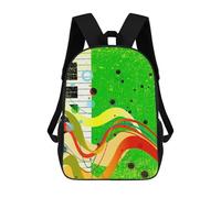 sinyumoney Mochila Escolar Infantil Con Estampado 3D, Bolsos De Viaje Bonitos Jazz Musical Background Mochilas Informales Para Exteriores Para Niñas Y Mujeres 17inch