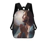 sinyumoney Mochila Escolar Infantil Con Estampado 3D, Bolsos De Viaje Bonitos Jesus Christ Christian Mochilas Informales Para Exteriores Para Niñas Y Mujeres 17inch