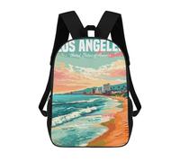 sinyumoney Mochila Escolar Infantil Con Estampado 3D, Bolsos De Viaje Bonitos Los Angeles USA Mochilas Informales Para Exteriores Para Niñas Y Mujeres 17inch